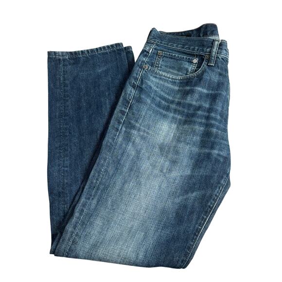 Lucky Brand 121 Heritage Slim Jeans Dark Wash 100% Cotton 32x32 - Picture 2 of 6